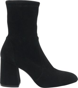 Stuart Weitzman Heeled Boots, female, Black, Size: 10 US Flareblock 85 Stretch Bootie
