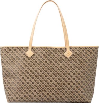 Gherardini Medium Shopper Geometric Pattern Neutral Tote