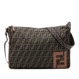 Fendi Pre-owned Canvas Crossbody Tas - Dames - Pre-owned - Bruin - Maat: ONE Size