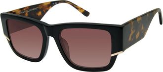 ANN TAYLOR ATP930 Polarized C01 Womens Sunglasses Black Size 51