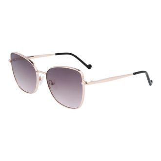 Liu Jo Sunglasses, female, Yellow, Size: 55 MM Rose Gold Sunglasses with Grey Lenses