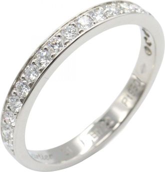 Cartier Silver Platinum 950 Band Ring (Pre-Owned)