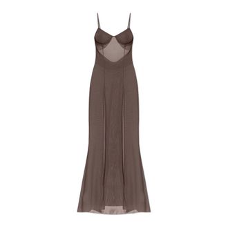 Bond-Eye Tate Maxi Jurk - Dames - Maxi kleedjes - Bruin - M/L - Nylon - Kleedjes