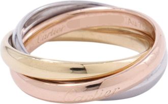 Cartier Pink Gold White Gold Yellow Gold Yellow Gold (18K) Pink Gold (18K) White Gold (18K) Band Ring (Pre-Owned)