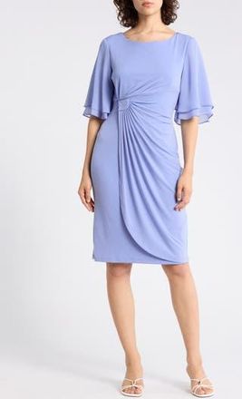 Connected Ruffle Sleeve Sheath Dress in Periwinkle at Nordstrom Rack, Size 12