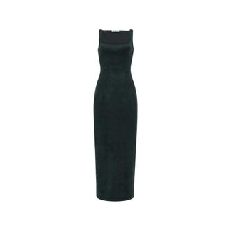 Alaia Square-neck Sleeveless Midi Dress