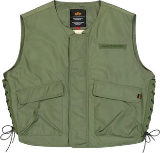 Alpha Industries Jassen, Dames, Groen, M, Polyester, Vest M-1952A