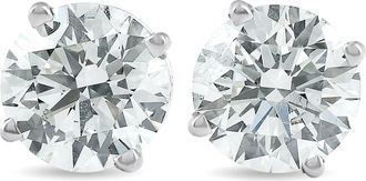 Pompeii3 2 Ct Platinum Diamond Screw Back Studs Enhanced
