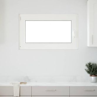 Berkfield Home Basement Window RISOR 100x60 cm Tilt&Turn DIN Left White