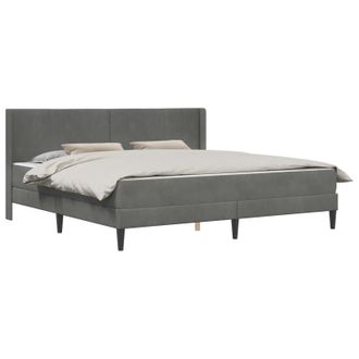 vidaXL Estructura De Cama Con Colch&oacute;n Gris Oscuro 180 X 200 Cm Vidaxl