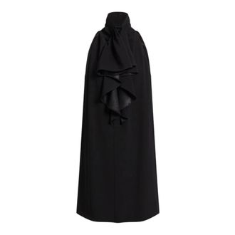 Alberta Ferretti A-lijn Jurk Kort - Dames - Jurken - Zwart - Maat: M Satijn