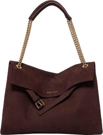 Orciani Venus Nabucco Midi Nubuck Leather Shoulder Bag