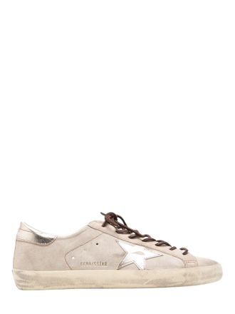 Golden Goose Low-Top Sneakers with Suede Upper and Laminated Star Detail
