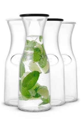 JoyJolt Hali Set of 4 Glass Carafe in Clear at Nordstrom Rack