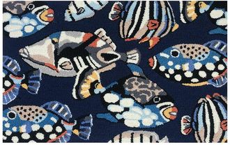 The Rug Market Pattern Fish Toss 24x36in Doormat