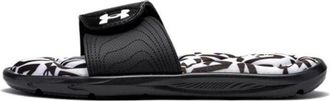 Under Armour (WMNS) Under Armour Ignite 6 Graphic Footbed Slide Halo Grey Black 3023767-105