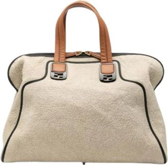 Fendi Pre-owned Leather fendi-bags - Dames - Vintage Handtas - Beige - ONE Size - Vintage