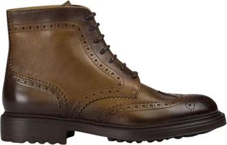 Doucal's Ankle Boot Coda di Rondine - Heren - Veterlaarzen - Bruin - 43 1/2 EU - Leer - Schoenen