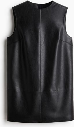 H&M Kleid mit Coating - Schwarz