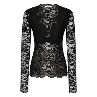 Paco Rabanne Lace Long-sleeve Blouse