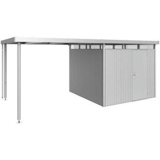 BIOHORT Tetto laterale casetta HighLine Misura H4 argento metallizzato