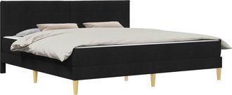 vidaXL Estructura De Cama Con Colch&oacute;n Negro 180 X 200 Cm Tela Vidaxl