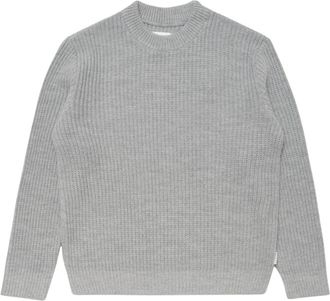 Edwin Nix Sweater - Heren - Ronde hals truien - Grijs - L - Wol - Truien & Vesten