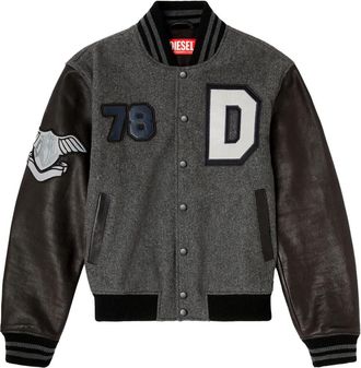 Diesel A-Arry-Cp jack met geborduurde patches - Grijs
