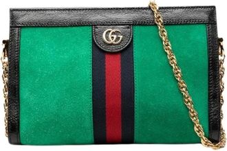 Gucci Pre-owned Cross Body Bags, female, Green, Size: ONE SIZE Pre-owned Ophidia Crossbody Bag