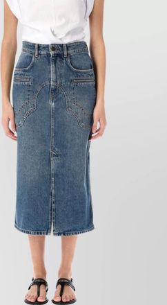 Isabel Marant denim skirt with pockets and stitching