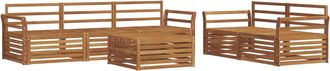 vidaXL Conjunto De Sof&aacute;s De Exterior 6 Uds. Natural Vidaxl