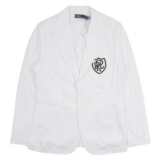 Polo Ralph Lauren Blazers, female, White, Size: 3XS Logo Patch Blazer