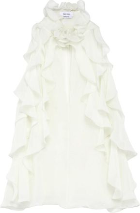 Alexander McQueen White Ruffled Top