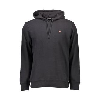 Napapijri Hoodies, male, Black, Size: 3XL Black Cotton Men Sweater