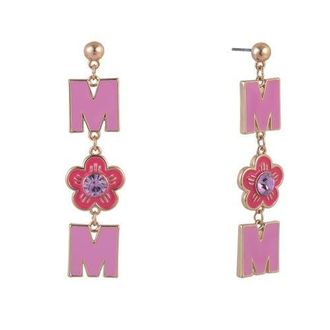 Hallmark Pink Enamel Mom Earrings at Nordstrom