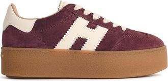 Hogan Hogan Cool bordeauxrode su&egrave;de sneakers