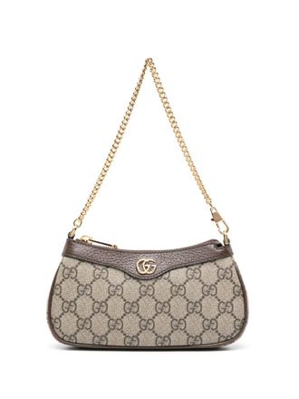 Gucci Gucci Ophidia Mini Bag en Beige y Ebony GG Supreme Fabric