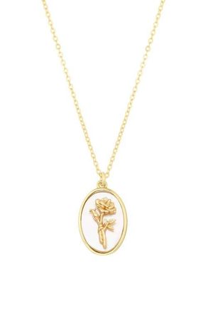 Set & Stones Katrina Birth Flower Necklace in Gold /June at Nordstrom