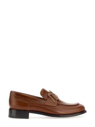 Rene Caovilla Beige Slip On Loafers