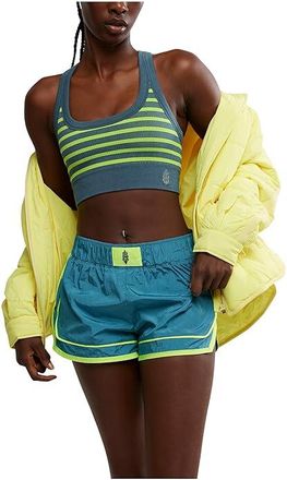 Free People Movement Go To Stripe Bra Womens Workout Celestial Blue Combo : MD (Womens 8-10), Elastane/Modal/Polyamide