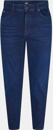 HUGO BOSS Mens Slim Fit Five Pocket Jeans in Navy - Blue - Size 33W/36L