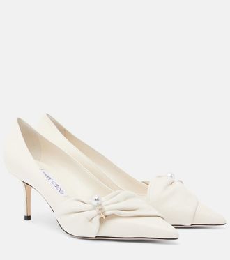 Jimmy Choo London Rafi embellished leather pumps