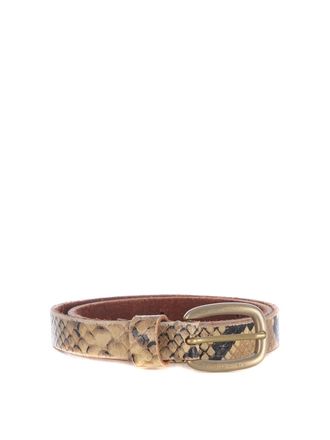 Golden Goose Python effect leather belt