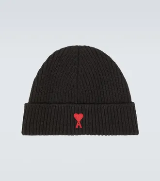 Ami Ami De Coeur ribbed-knit wool beanie