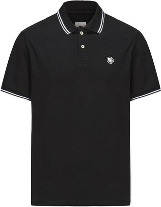 Pretty Green Heren Barton Korte Mouwen Polo Shirt (Zwart)