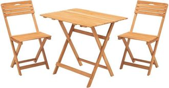 Dmora Juego De Mesa Y Sillas Nazzano, 2 Plazas, Marr&oacute;n