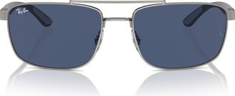Ray-Ban 60mm Rectangular Sunglasses in Gunmetal at Nordstrom