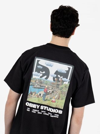Obey Obey Sky Face tee black