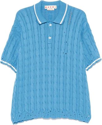 Marni Cable-knit Polo Shirt