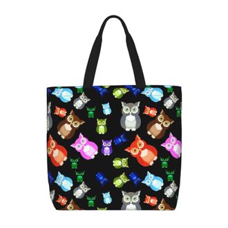 Generic Women Handbag Owl Pattern Womens Tote Bag Folding Reusable Crossbody Bags, For Holiday, Graduation, Swim, Wedding, Christmas
